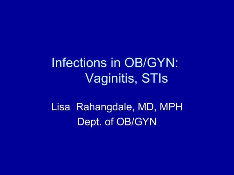 Infections In OB GYN Vaginitis STIs