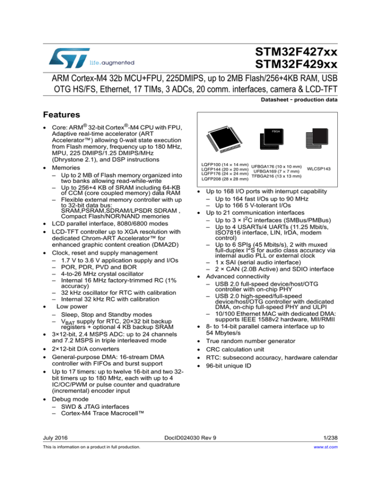 Datasheet STMicroelectronics