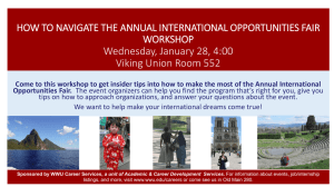 how to navigate the annual international opportunities fair workshop