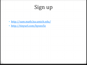 SAM mass meeting powerpoint - Student Actuaries at Michigan