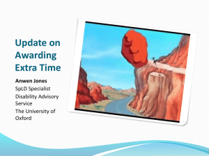 Update on Awarding Extra Time