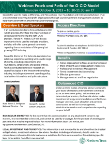 Pearls and Perils of the O-CIO Model Overview