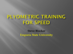 PlyOmetric Training for speed