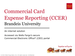 Commercial Card Expense Reporting (CCER)