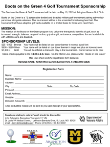 Boots on Green Corporate Sponsorship 2013 - AUSA