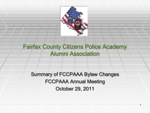 By-Laws Change Proposal - Fairfax County Citizens Police