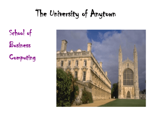 Student Retention System Design: University of Anytown