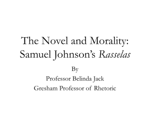 PowerPoint presentation for "The Novel & Morality"