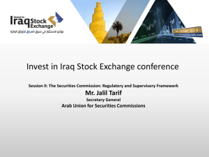 UNION OF ARAB SECURITIES AUTHORITIES