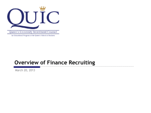 Finance Recruiting Overview: Investment Banking & More