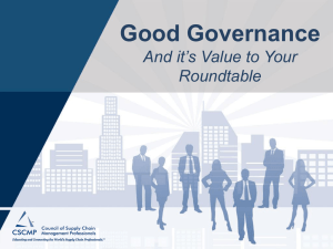 Good Governance for Roundtables: Financial, Operational, & Member Services