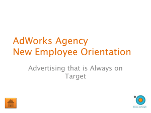 AdWorks Agency New Employee Orientation Presentation