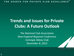 13 Impact on Clubs - National Club Association
