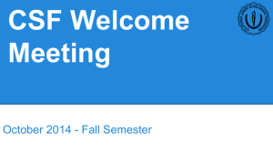 CSF October 2014 Meeting