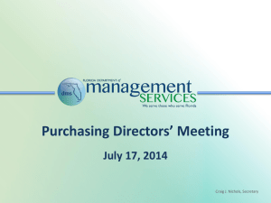 July 17, 2014 - Purchasing Directors` Meeting