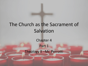 The Church as Sacrament of Salvation: Theology Presentation
