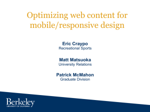 Optimizing Web Content for Mobile/Responsive Design