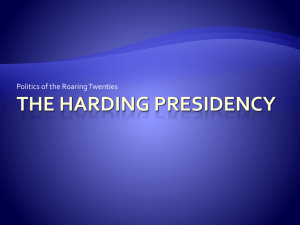 The Harding Presidency