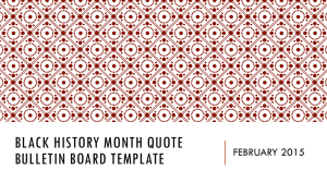 Black history month quote bulletin board template