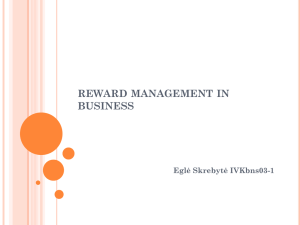 Different reward management tactics in hotels