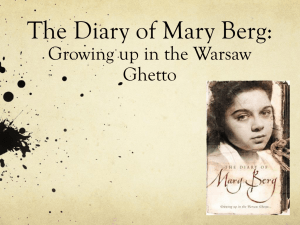 Mary Berg's Warsaw Ghetto Diary: Holocaust Education