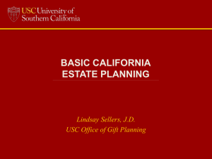 Basic California Estate Planning: Wills & Trusts
