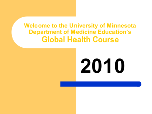 Welcome to the University of Minnesota Department