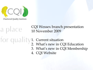presentation - Chartered Quality Institute