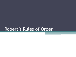 Robert`s Rules of Order - Collier County Public Schools