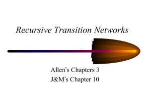 RTNs and ATNs: Natural Language Processing Presentation