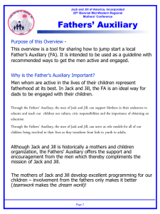Jack and Jill Fathers' Auxiliary Guide: Jumpstart Your Chapter