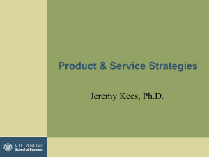 Product and Services Strategy