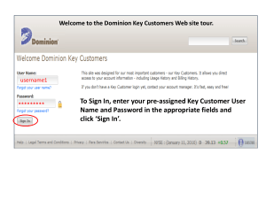 Key Customer Tour