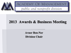 2013 Division Chair Report