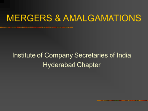 AMALGAMATION AND MERGERS