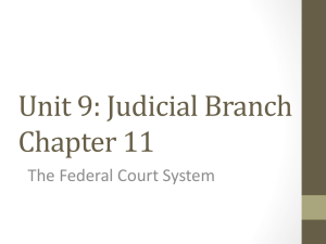Chapter 11: The Federal Court System