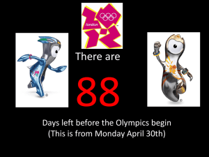 Ancient vs. Modern Olympics - Runnymede South Confederation
