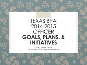 Officer Team Goals 2014-15
