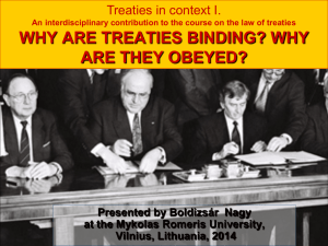 Why are treaties binding and why to comply with