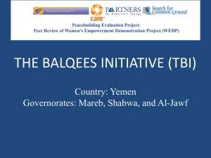 WEDP Powerpoint- TBI YEMEN