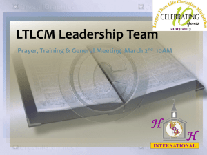 The New Church (Operations) - Larger Than Life Christian Ministries
