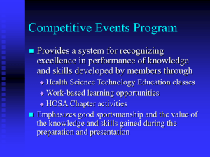 Competitive Events Program