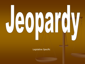 Legislative Jeopardy Game: US Government & Congress