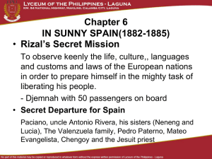 Rizal in Spain: Secret Mission & Life (1882-1885)