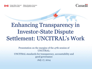 Enhancing Transparency in Investor-State Dispute