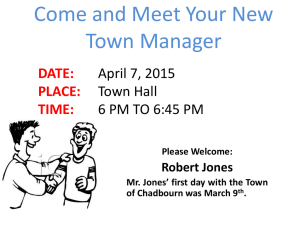 Come and meet your New Town Manager