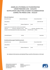Andrahandsuthyrning sommar