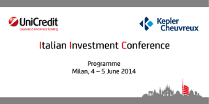 Download Programme - Italian Investment Conference