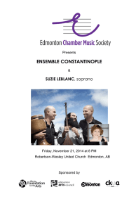 Ensemble Constantinople Concert Program