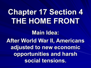 WWII Home Front: Economic & Social Changes in America